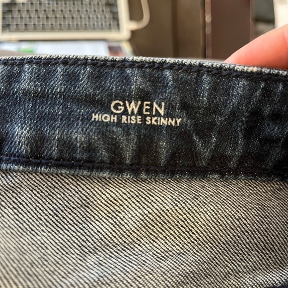 Fidelity denim Gwen high rise skinny Abbot vintage w holes distressed jeans. 29 - Picture 15 of 15